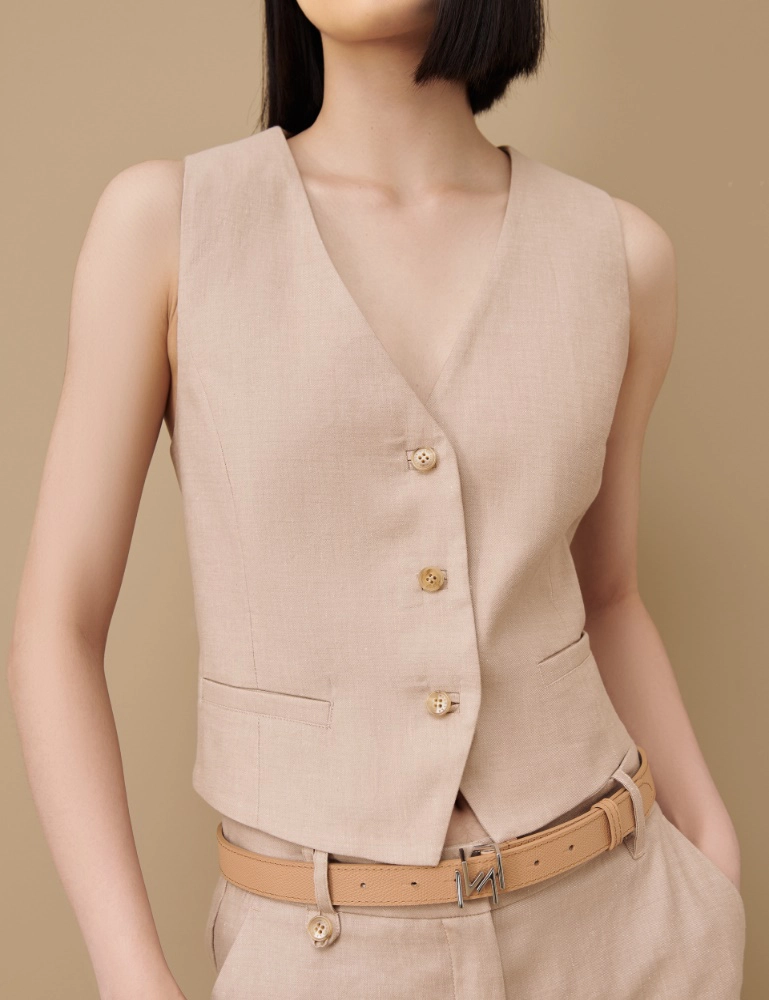 (image for) Gilet misto lino Outlet Sconti Online